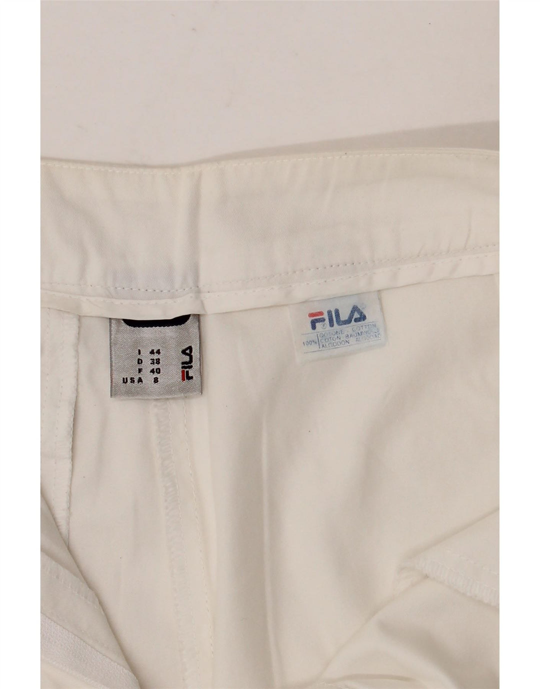 Pantaloncini chino da donna FILA IT 44 medi W30 cotone bianco