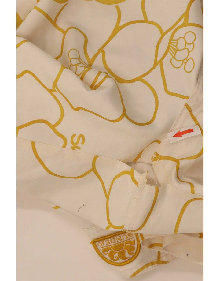 Pantaloncini da bagno grafici da uomo Sundek Poliestere floreale bianco medio