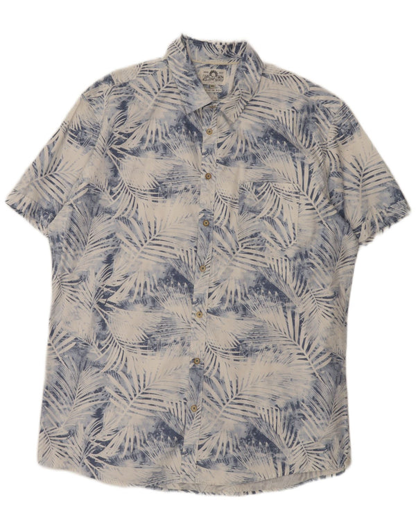 Camicia a maniche corte da uomo Celio 2XL Cotone floreale blu