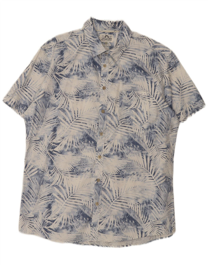 Camicia a maniche corte da uomo Celio 2XL Cotone floreale blu