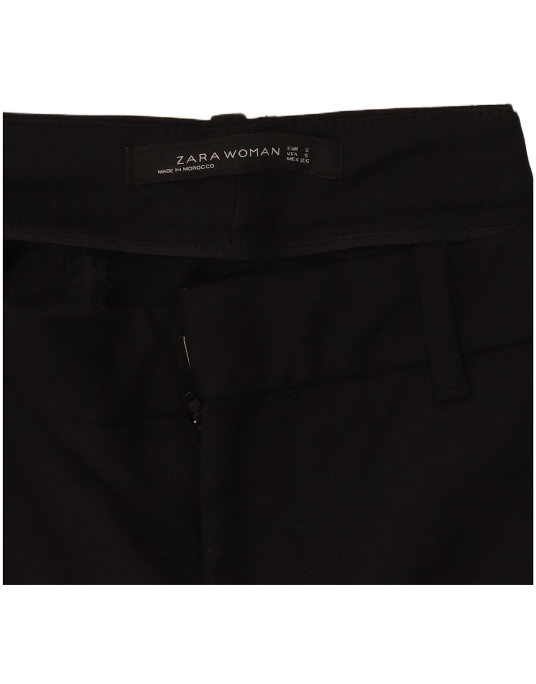 ZARA Womens Slim Chino Trousers Small W27 L27 Black