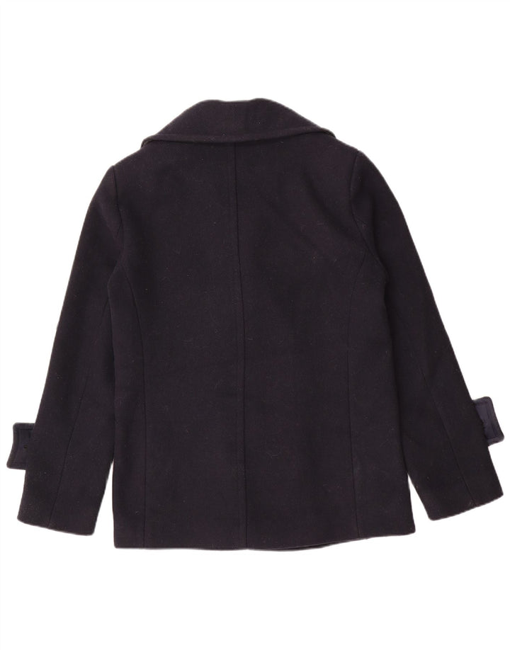 Cappotto da marinaio oversize da donna Marks & Spencer UK 8 piccolo poliestere blu navy