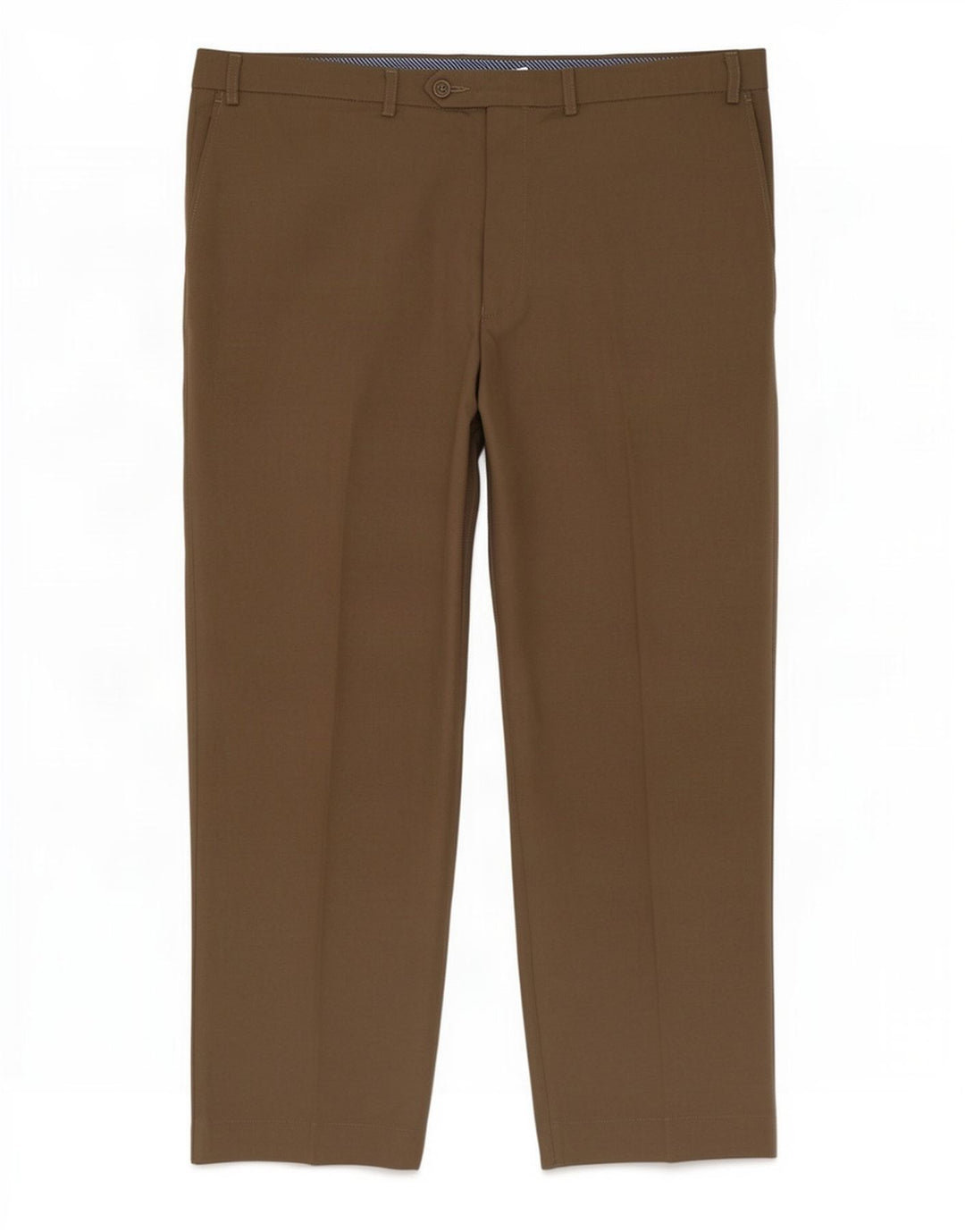 Pantaloni da abito dritti da uomo Marks & Spencer W42 L29 Poliestere beige