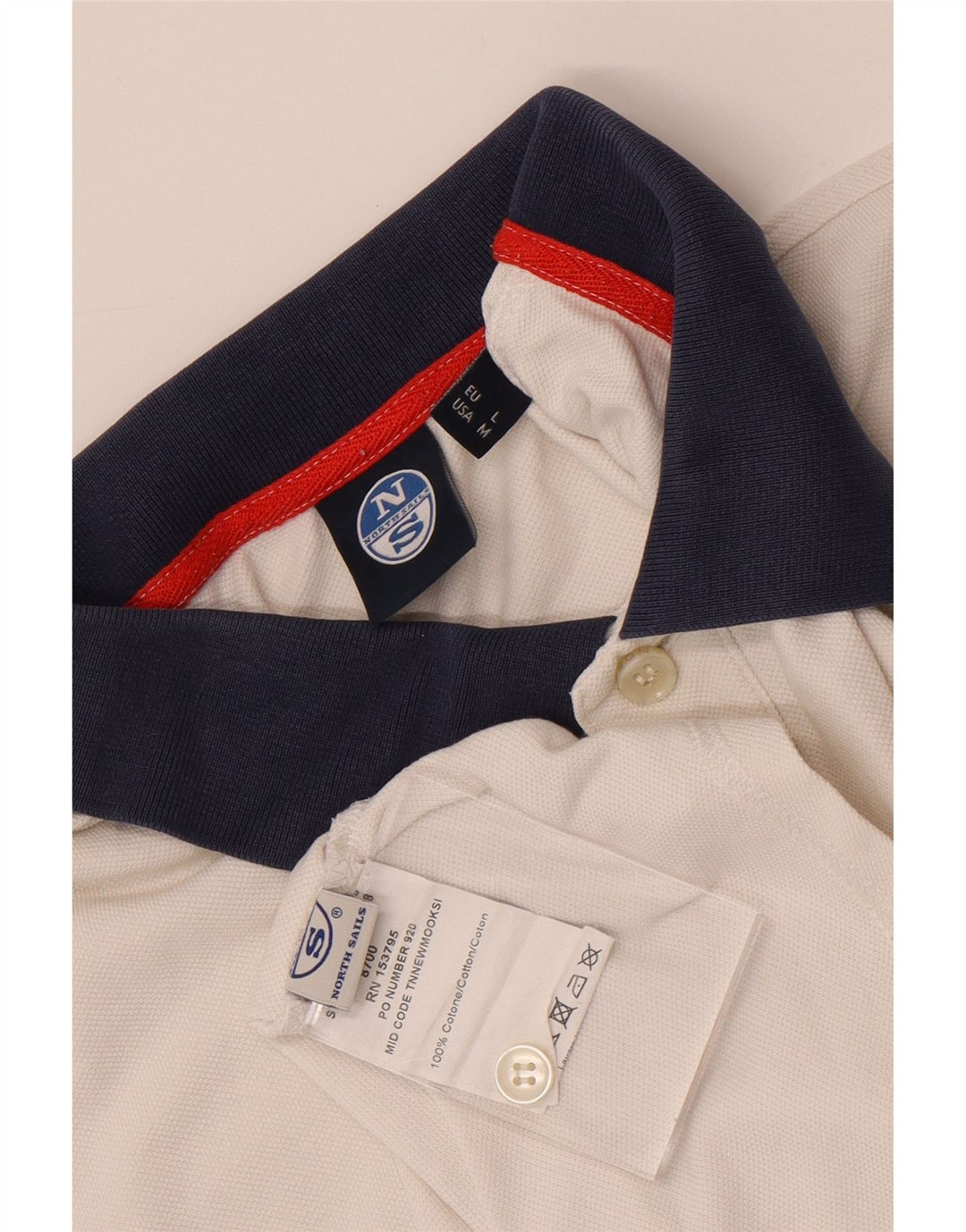 Polo da uomo North Sails color block bianco medio