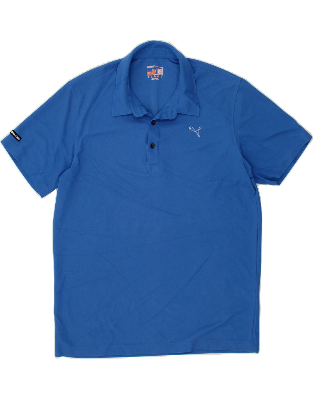 PUMA Mens Polo Shirt Large Blue Polyester Vintage Puma and Second-Hand Puma from Messina Hembry 