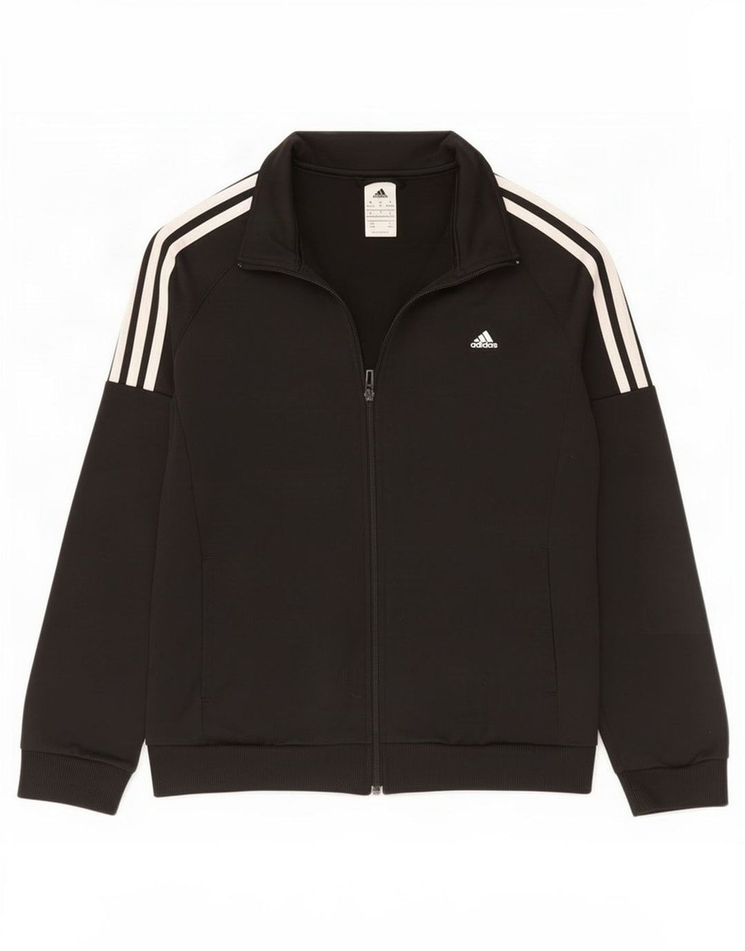 Giacca da tuta da donna Adidas UK 12/14 Medium Nero Poliestere