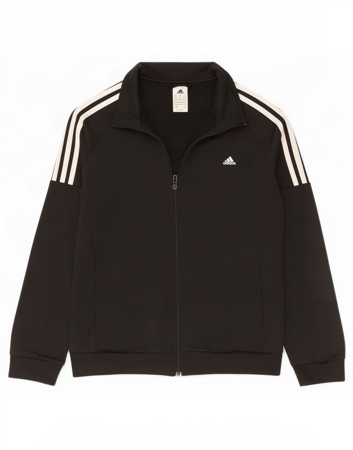 Giacca da tuta da donna Adidas UK 12/14 Medium Nero Poliestere