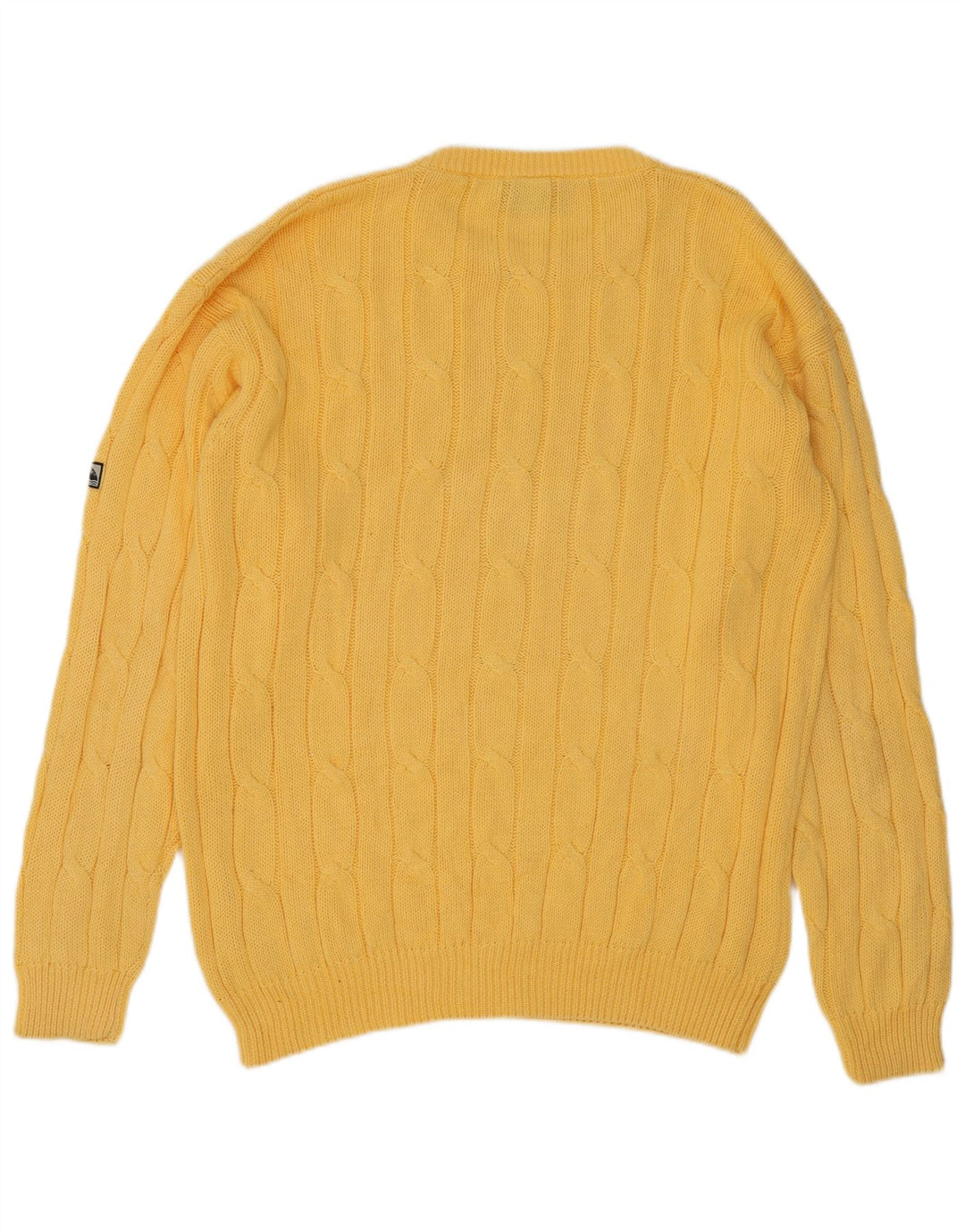 Maglione maglione girocollo da uomo Navigare in cotone giallo medio