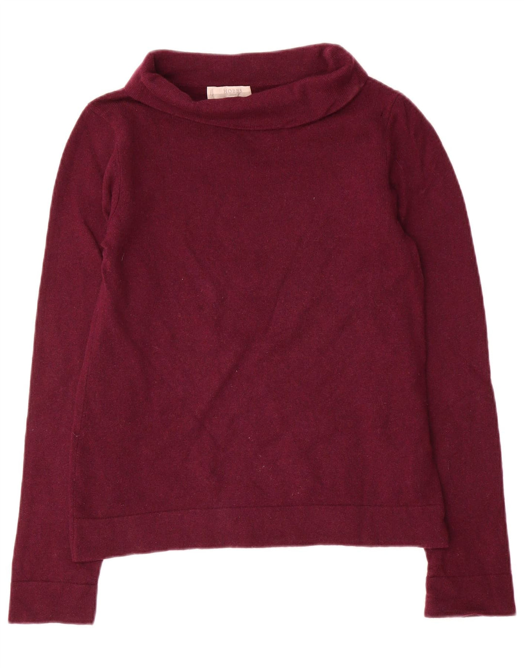 Maglione maglione a collo alto da donna Hobbs UK 10 piccolo lana viola