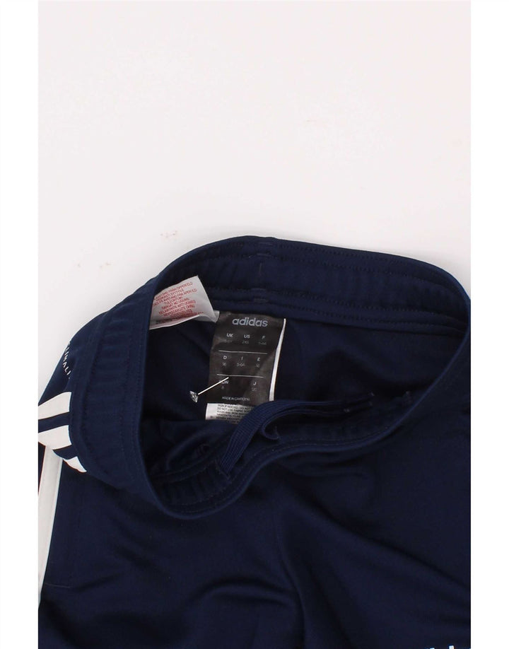 Pantaloni della tuta Adidas Climalite da ragazzo 5-6 anni in poliestere blu navy