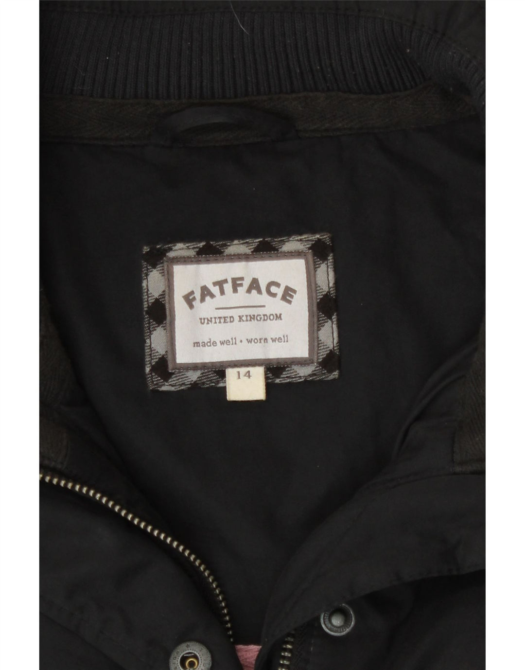 Gilet imbottito da donna Fat Face UK 14 grande poliestere nero