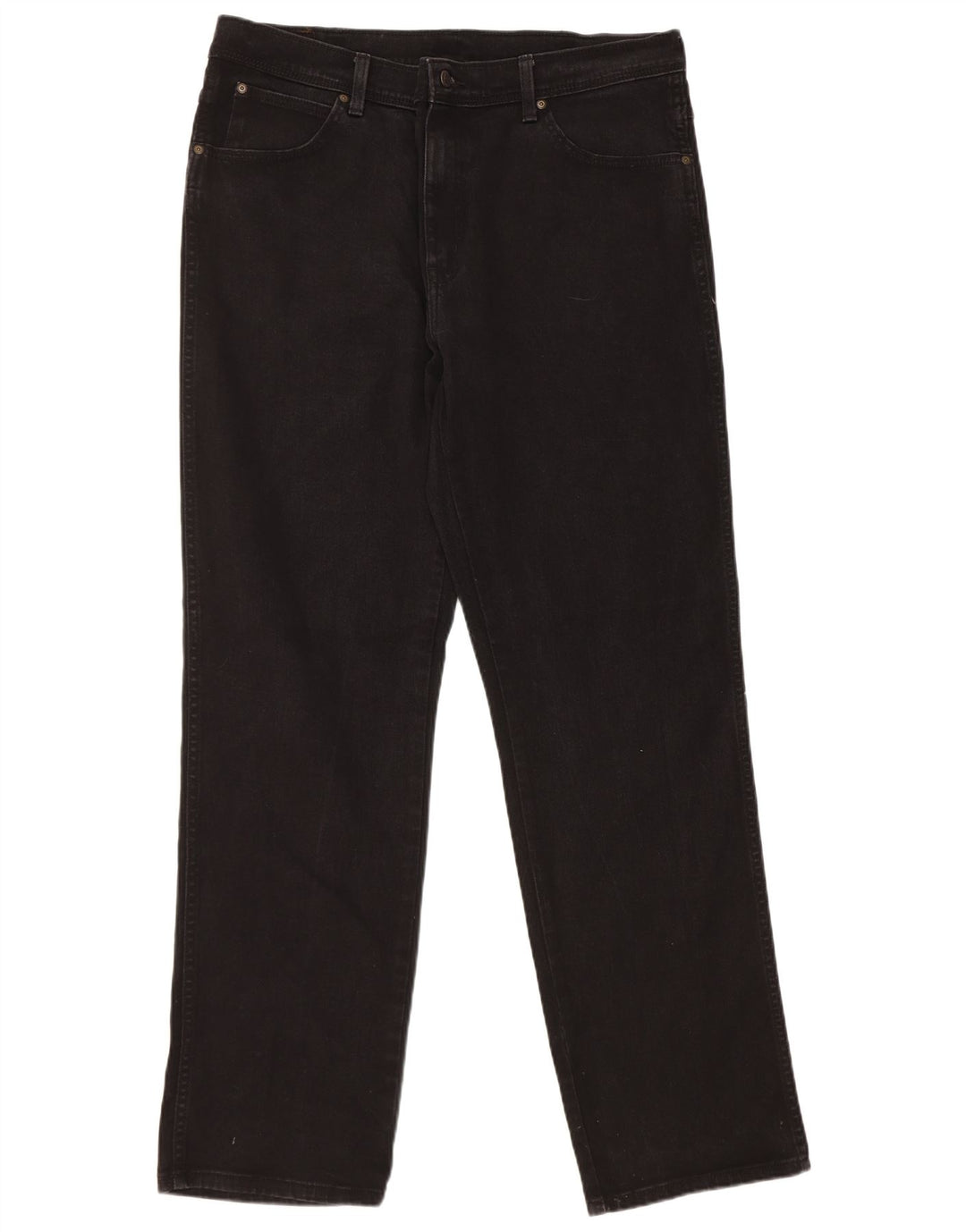 Jeans dritti vestibilità regolare da uomo Wrangler W38 L34 cotone nero