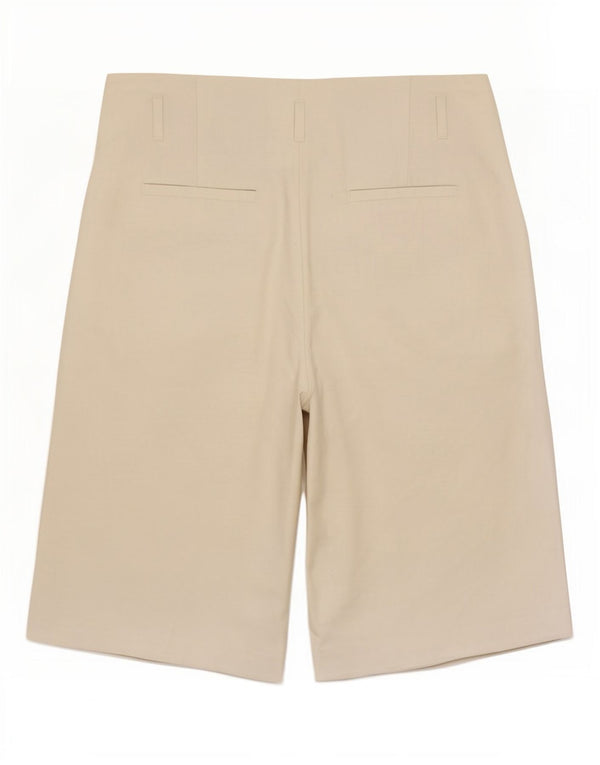 Pantaloncini chino a vita alta da donna Boden UK 12 medi W30 viscosa bianca