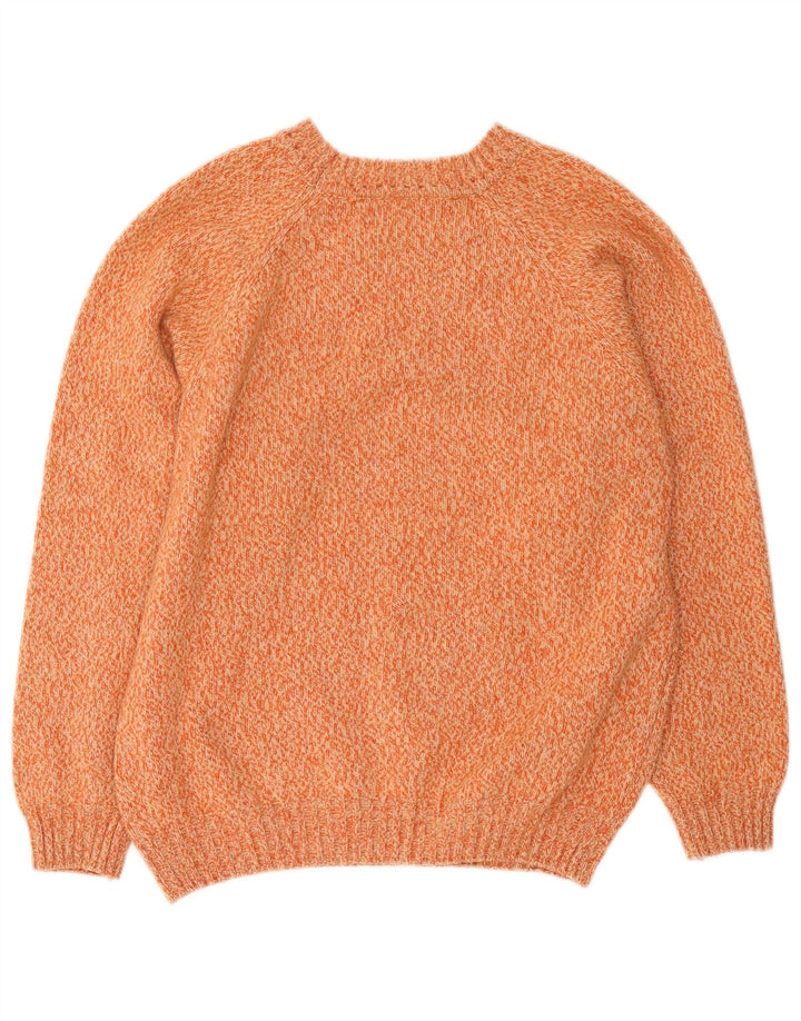 Maglione girocollo da uomo Ellesse, grande lana screziata arancione