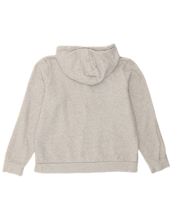 Felpa con cappuccio da donna Puma UK 14 grande cotone grigio