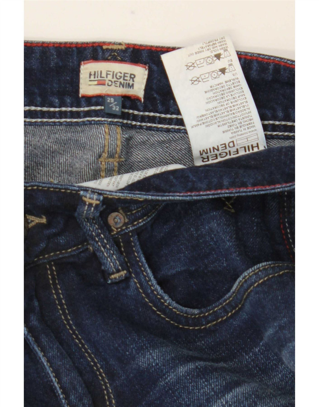 Jeans bootcut da donna Tommy Hilfiger W29 L32 cotone blu navy