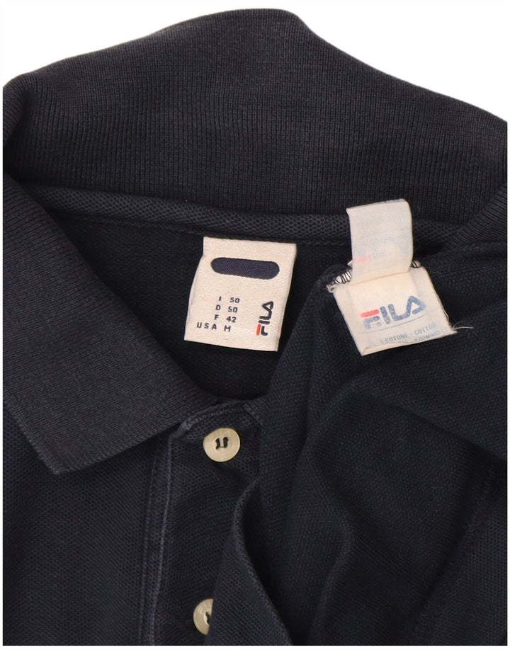 Polo da uomo Fila in cotone blu navy medio