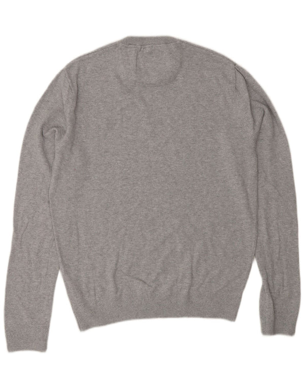 Maglione maglione girocollo da donna Jack Wills UK 14 Cotone screziato grigio medio