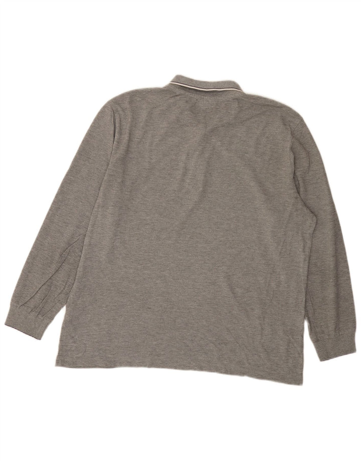 Polo Kappa da uomo a maniche lunghe XL grigia