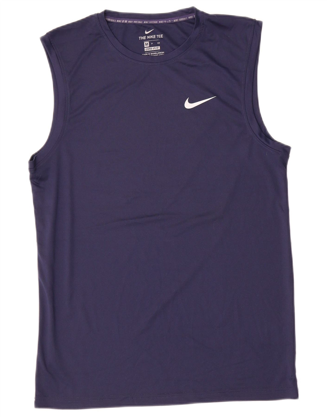 Canotta Nike Dri Fit da uomo, media, in poliestere blu navy