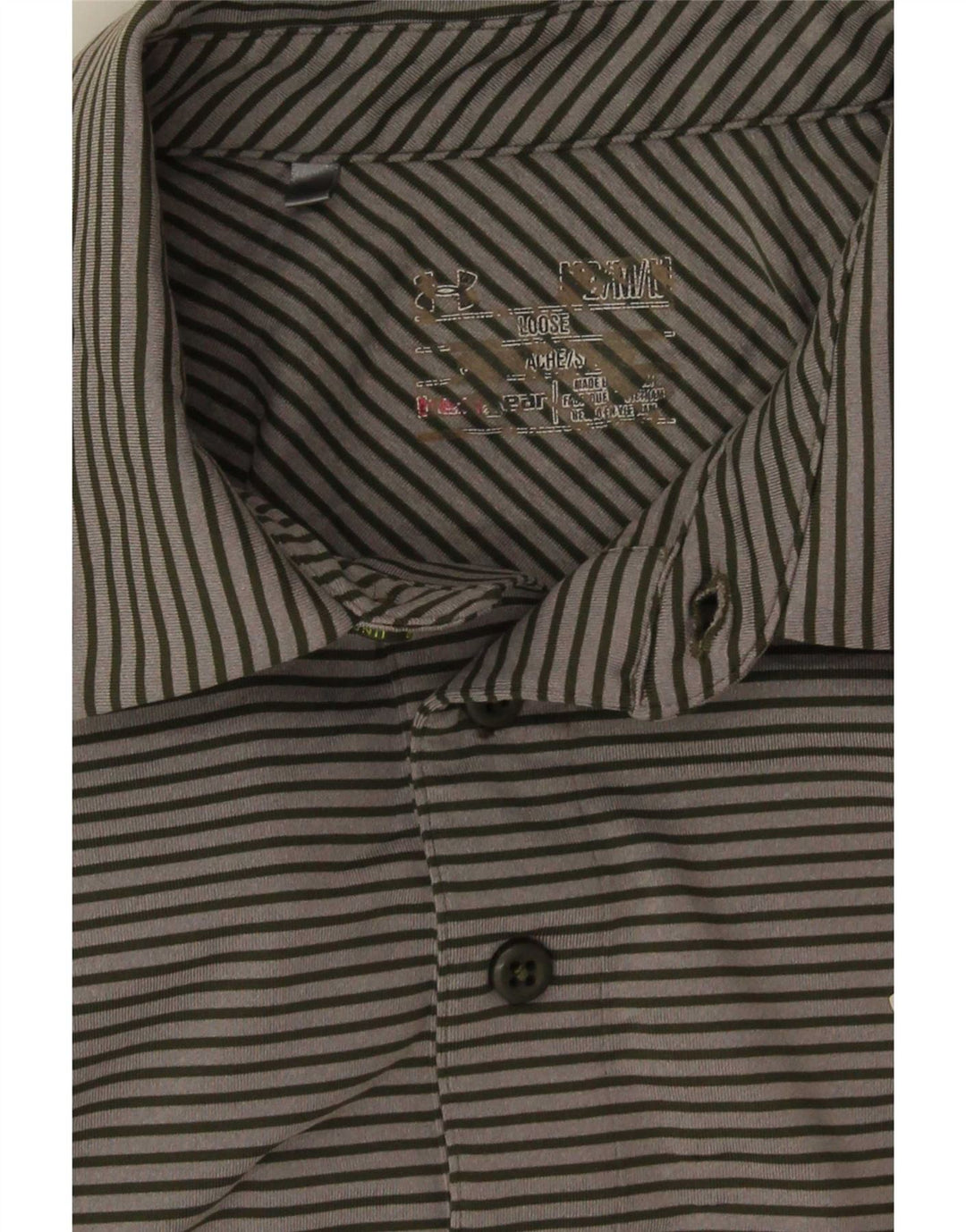 Polo Under Armour da uomo Heat Gear gessato grigio medio