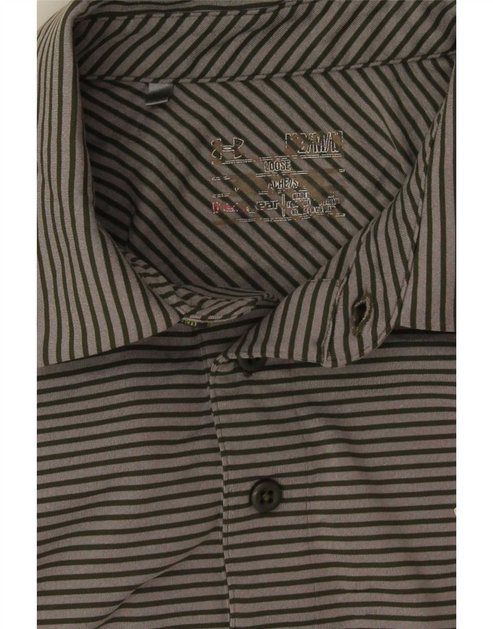 Polo Under Armour da uomo Heat Gear gessato grigio medio