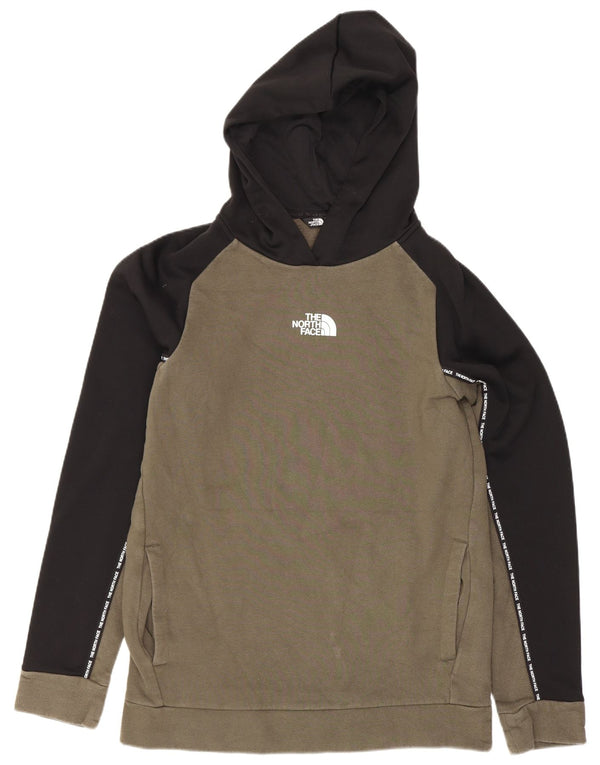 Felpa con cappuccio The North Face da ragazzo 14-15 anni XL in cotone color block kaki
