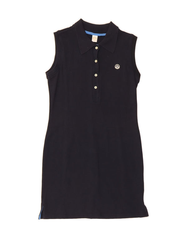 NORTH SAILS Abito polo senza maniche da donna UK 14 Medio cotone blu navy