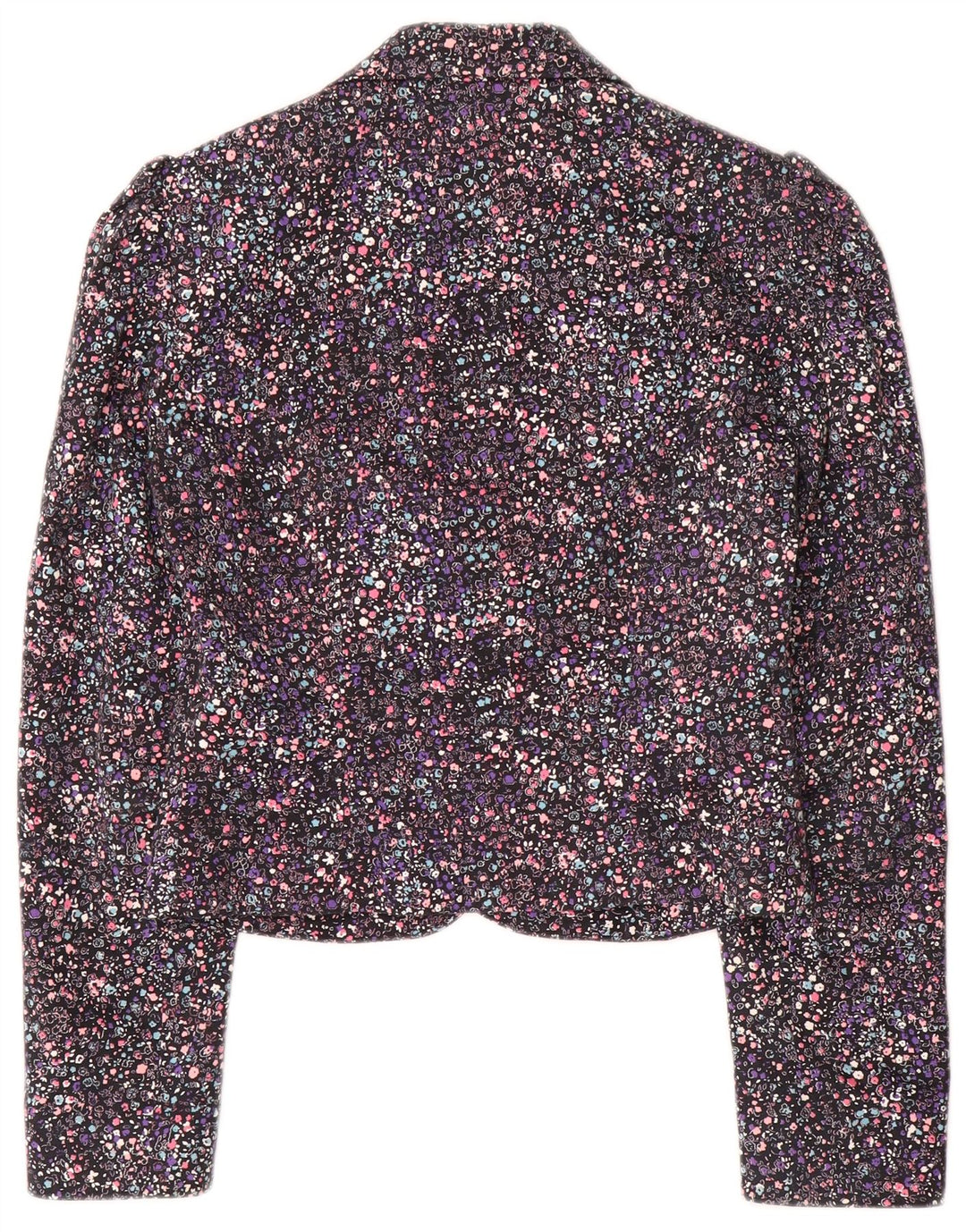Giacca blazer a 1 bottone corta da donna Monsoon UK 8 piccolo floreale multicolore