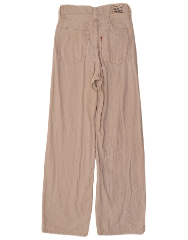 Jeans larghi da uomo a vita alta Levi's W27 L32 cotone beige