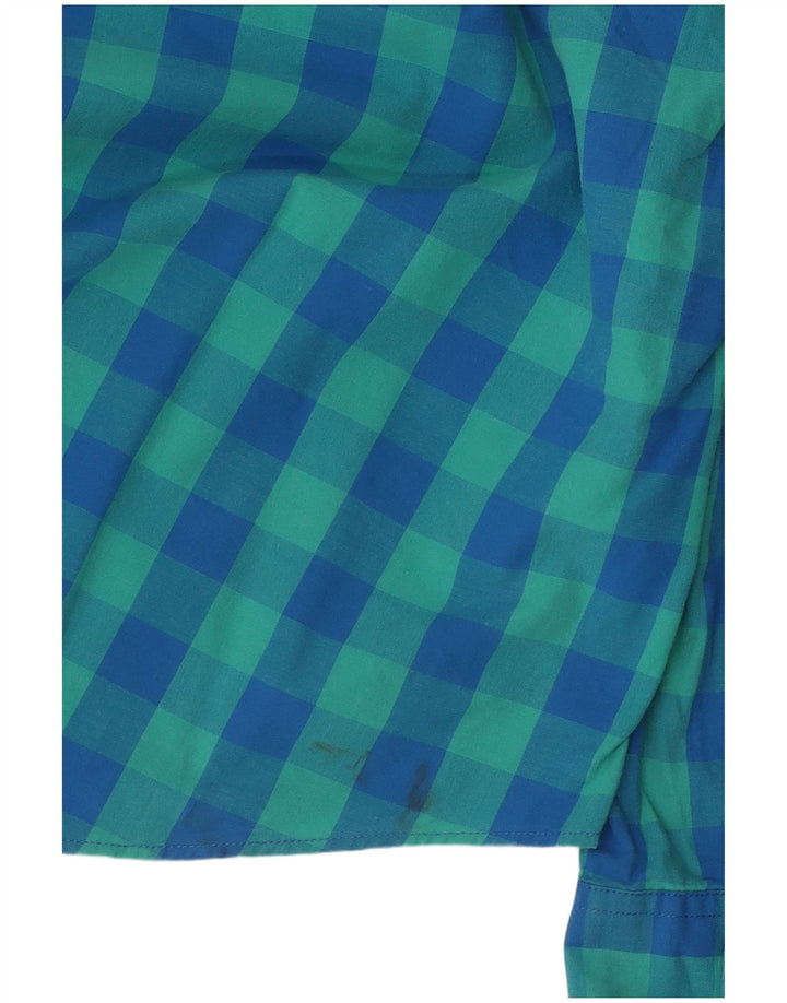 Camicia slim fit sartoriale da uomo J. Crew in cotone a quadri blu medio