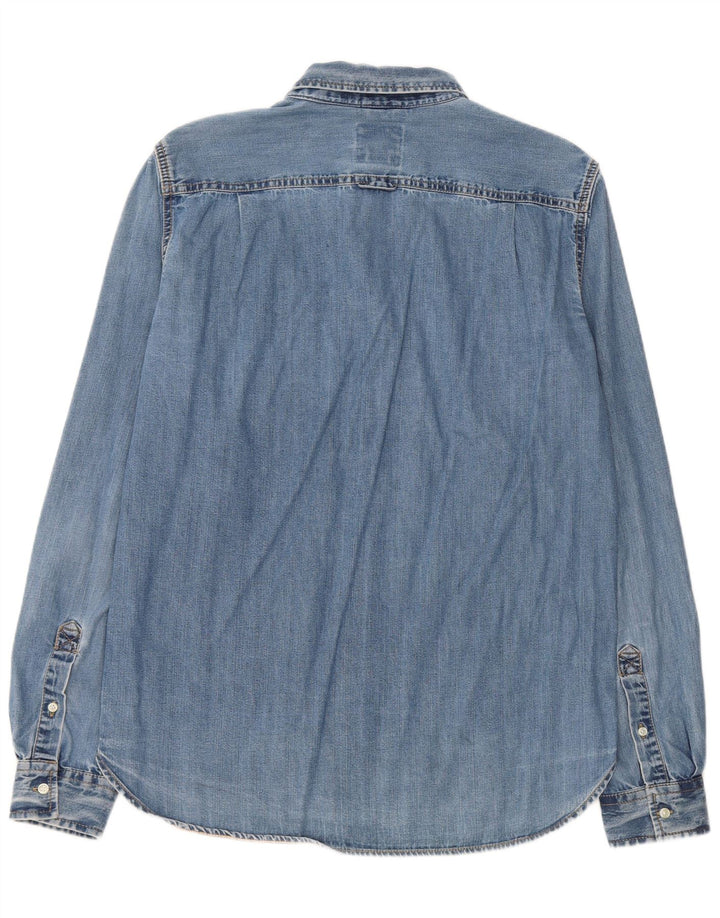 Camicia di jeans da uomo Superdry XL in cotone blu