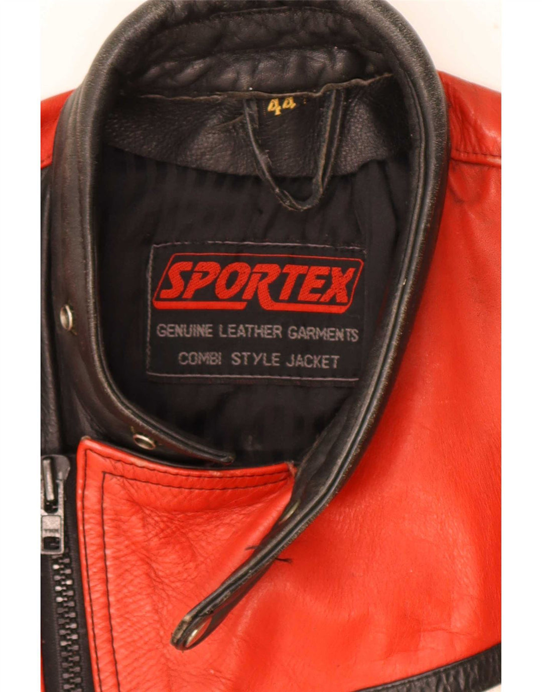 Giacca da pilota da uomo Sportex IT 44 XS in pelle nera color block