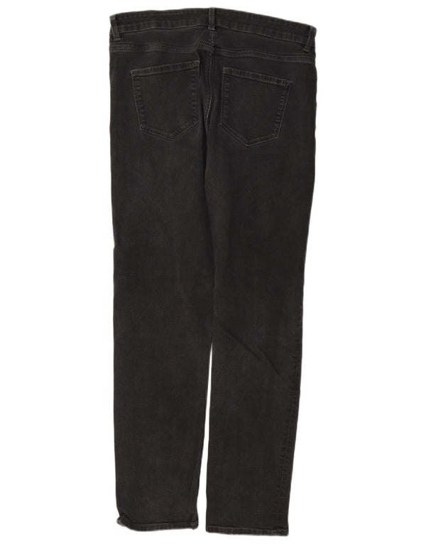 Marks & Spencer Donna The Sophia Straight Jeans UK14 Large W34 L29 Nero