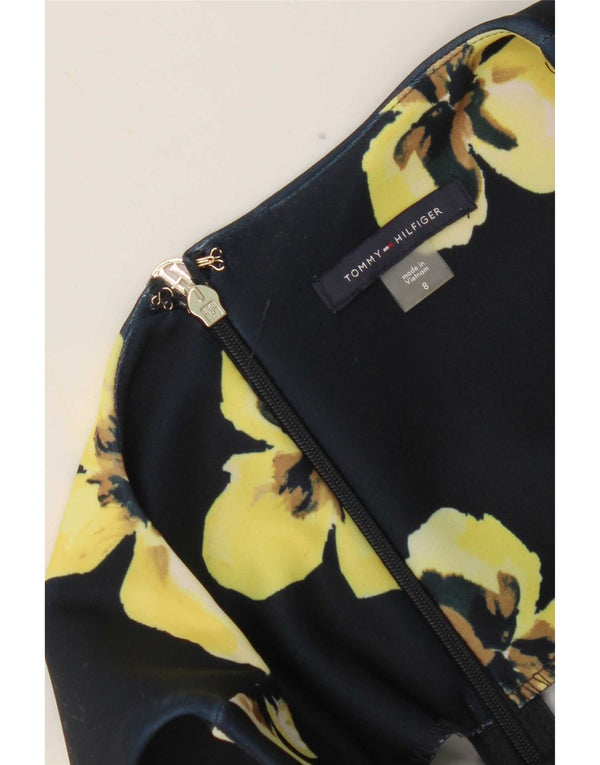 Abito tubino senza maniche da donna Tommy Hilfiger US 8 medio blu navy floreale