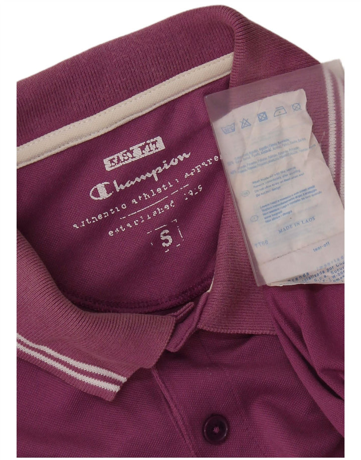 Polo da uomo Easy Fit CHAMPION piccola in cotone viola