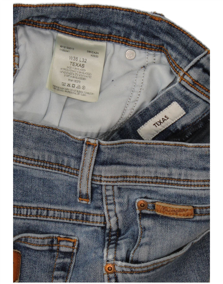 Jeans dritti da uomo Wrangler Texas W36 L29 cotone blu