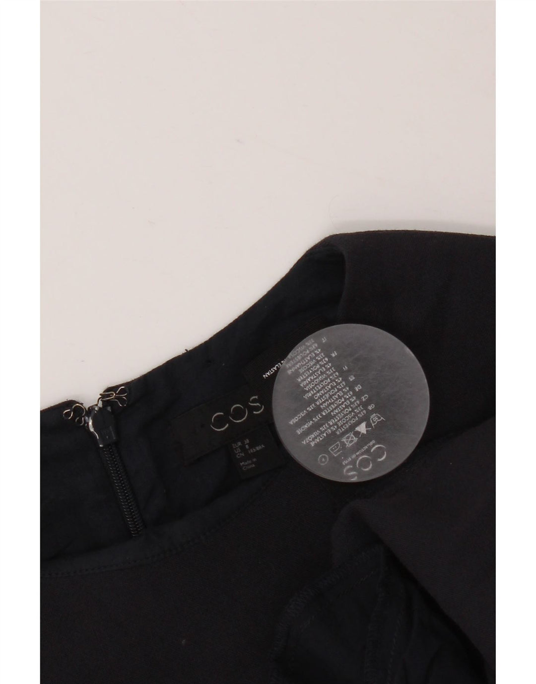 Abito a trapezio a maniche lunghe da donna Cos EU 38 Poliestere medio blu navy