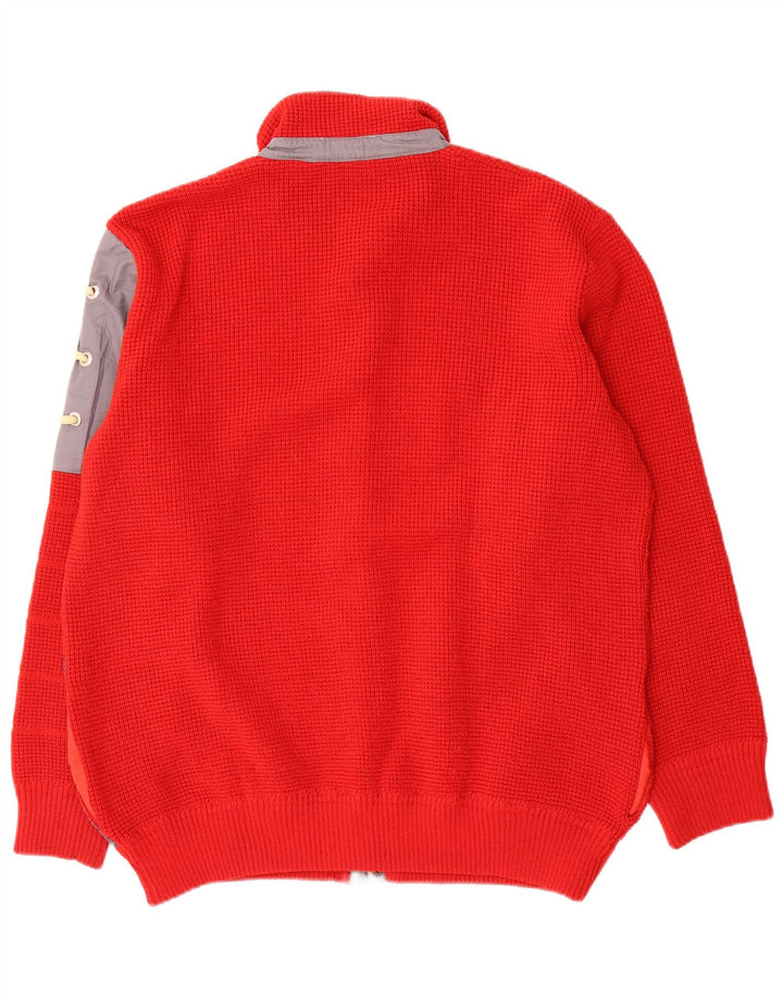 Maglione cardigan da uomo con vestibilità regolare Azzurra, grande, colore rosso
