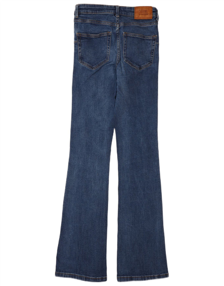 Jeans svasati da donna Zara EU 34 2XS W24 L32 cotone blu