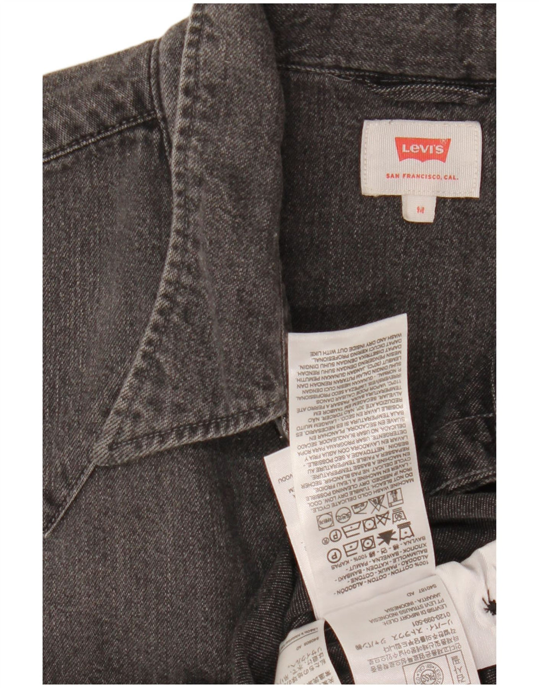Camicia di jeans da uomo Levi's in cotone grigio medio