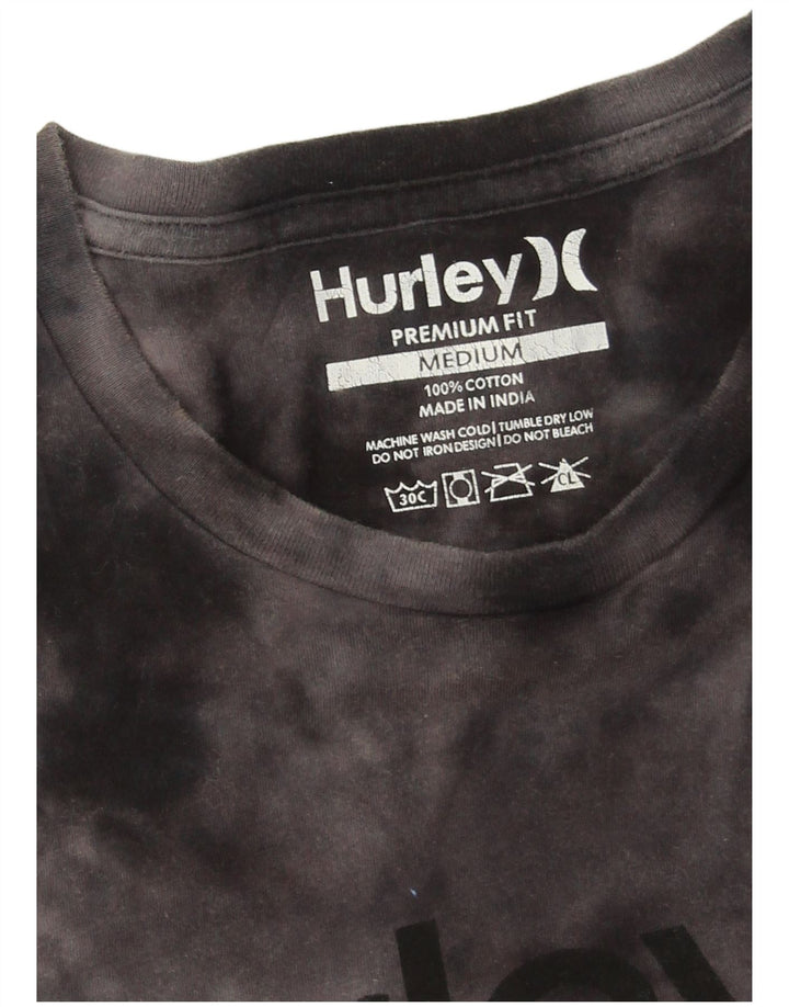 T-shirt grafica da uomo Hurley Top in cotone tie-dye medio nero