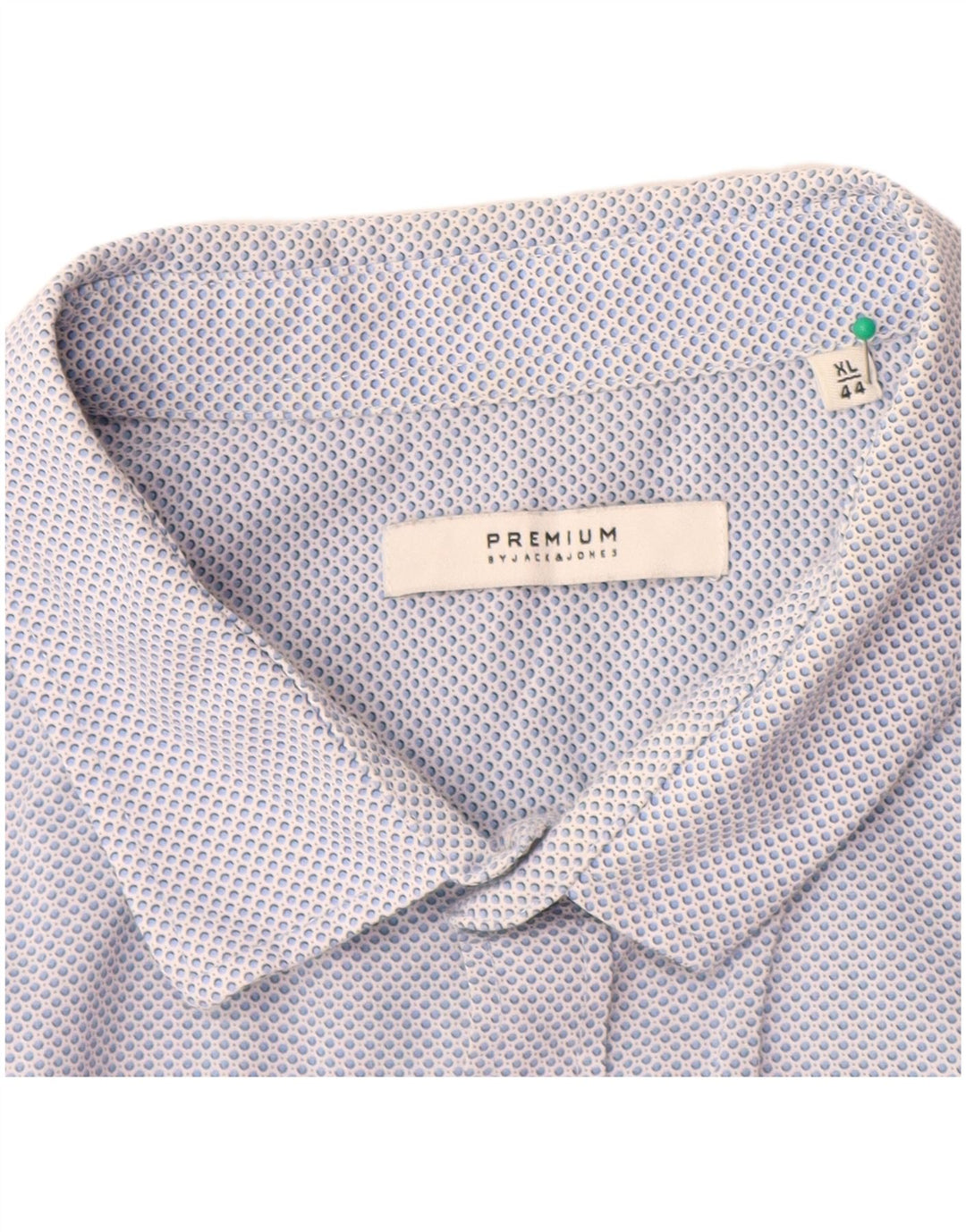 JACK & JONES Camicia premium da uomo taglia 44 XL Cotone maculato blu