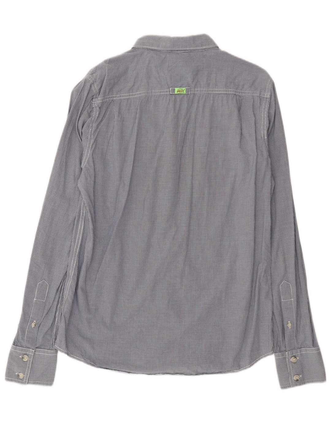 Camicia da uomo Superdry in cotone a quadretti blu navy medio