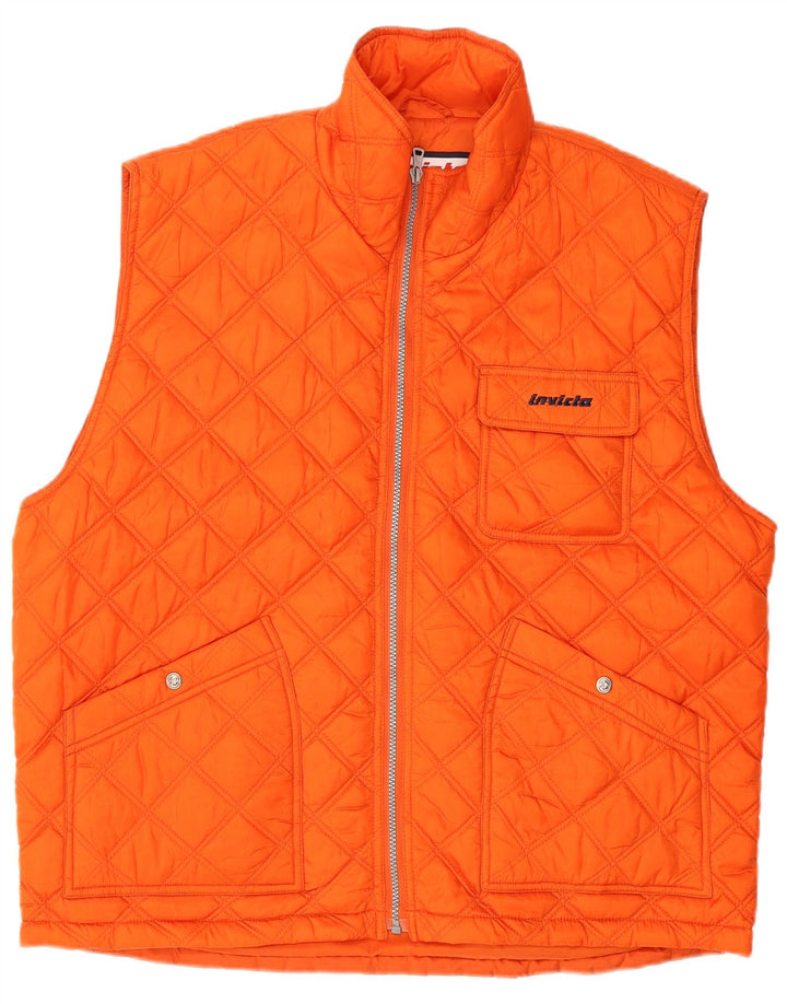 Gilet trapuntato da uomo INVICTA UK 42 XL arancione poliammide