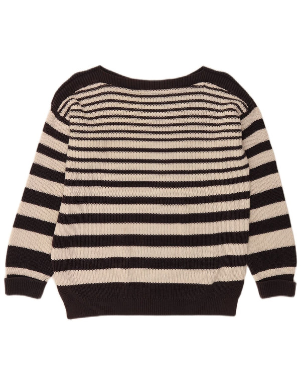 Maglione maglione con scollo a barca da donna Marks & Spencer UK 14 blu navy medio