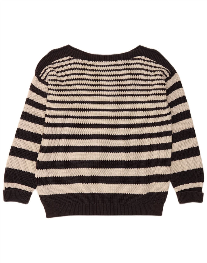 Maglione maglione con scollo a barca da donna Marks & Spencer UK 14 blu navy medio