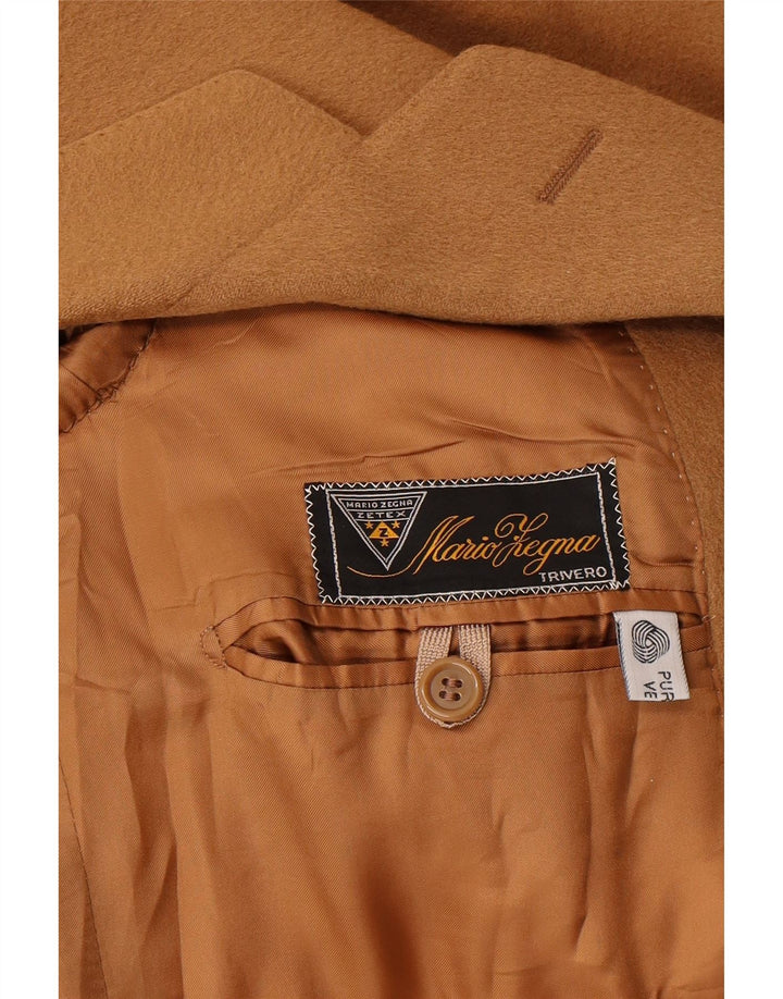 Cappotto da uomo Mario Zegna UK 36 Small Beige Lana