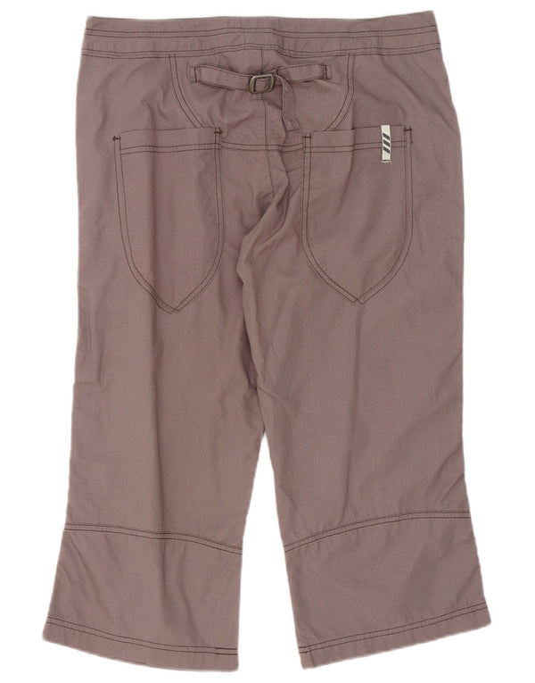 Pantaloni Capri dritti da donna Adidas UK 12 Medium W32 L22 Cotone grigio