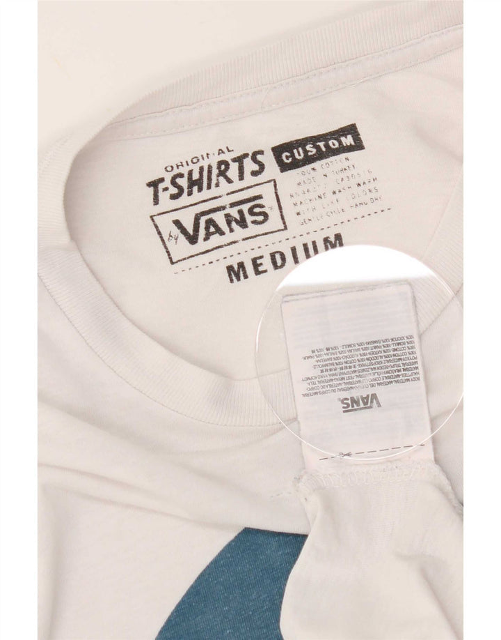 T-shirt grafica da uomo Vans Top in cotone bianco medio